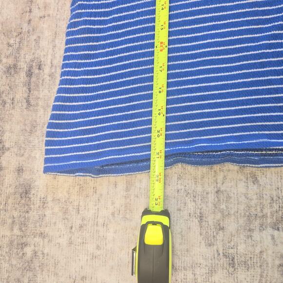 Ruby Rd Top Womens Large Petite Blue White Stripe Tie Front Nautical Preppy Boat - Picture 8 of 12